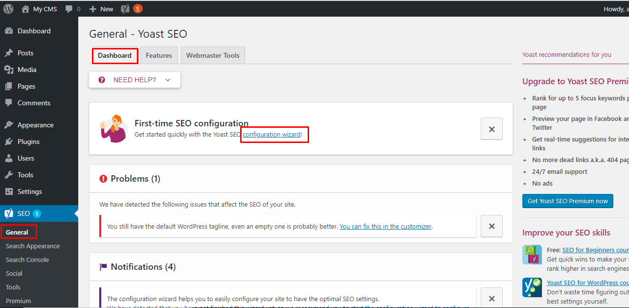 Cấu hình Configuration Wizard Yoast SEO