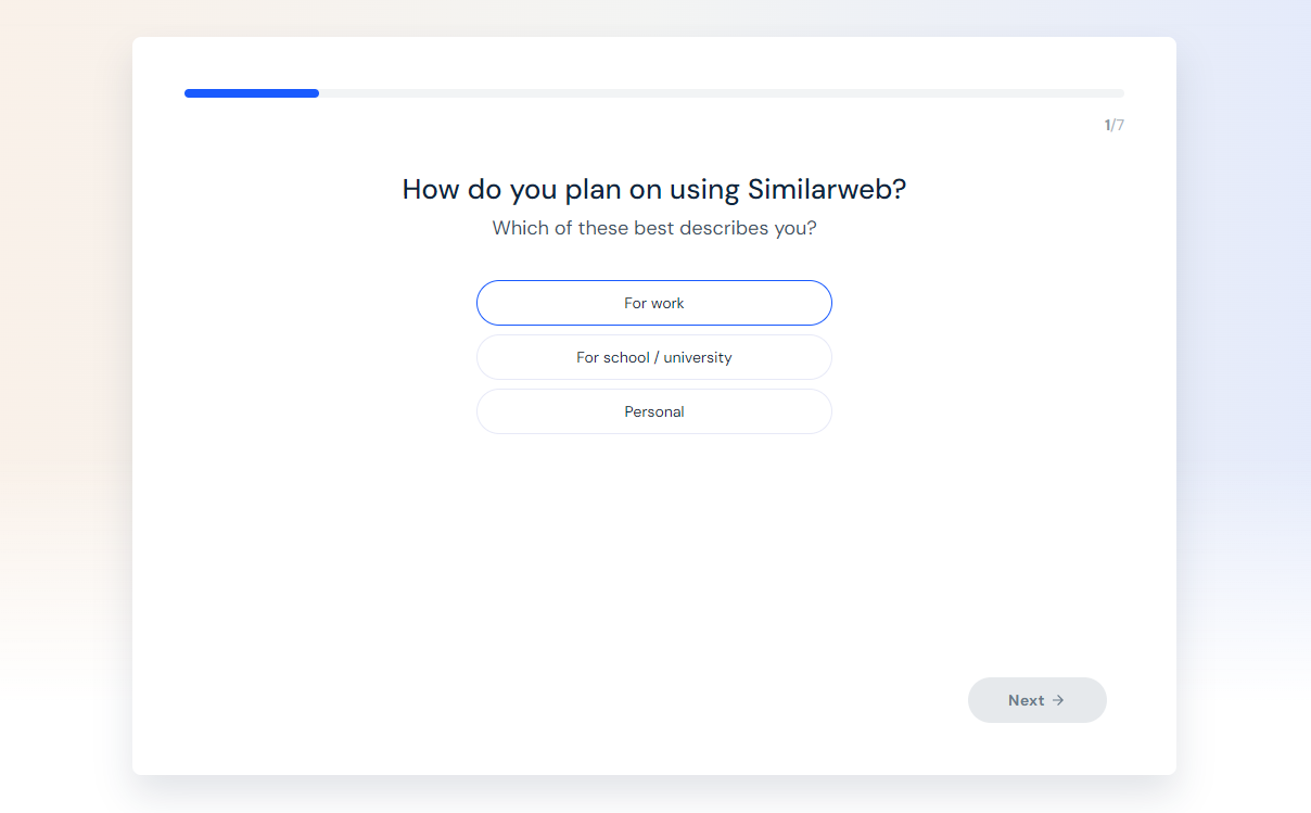 Hướng dẫn đăng ký công cụ Similarweb