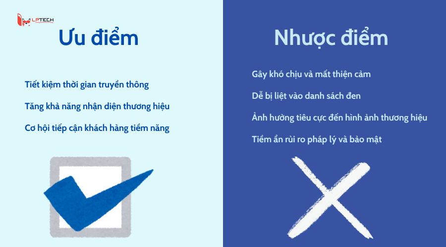 Ưu và nhược điểm của spam là gì