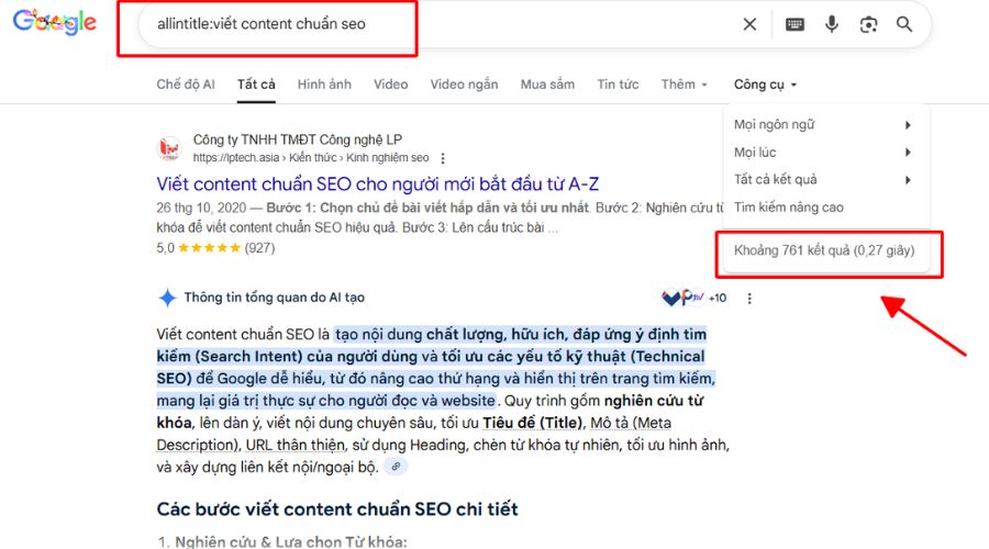 Tìm hiểu về allintitle