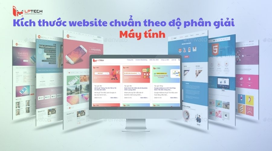 Kích thước website chuẩn theo độ phân giải Máy tính