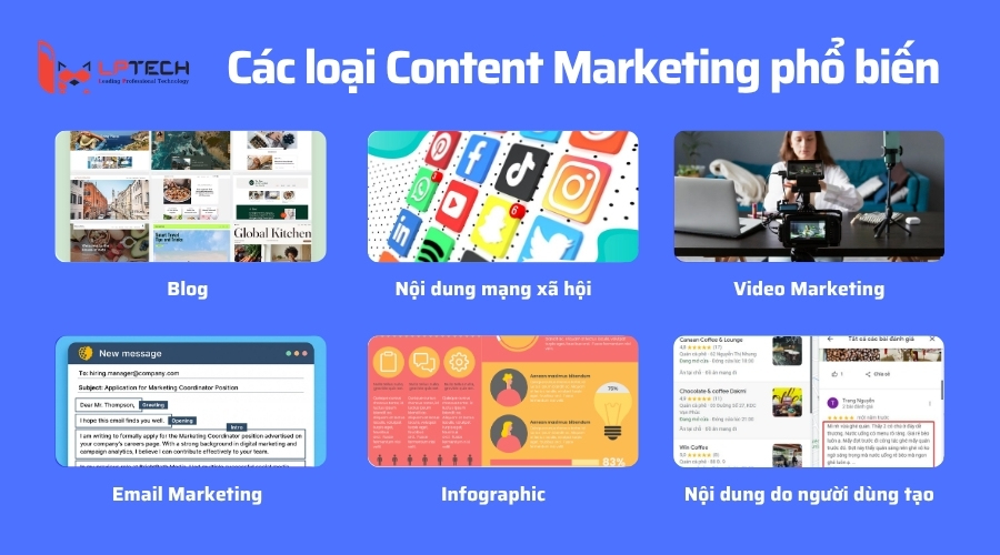 Các loại Content Marketing phổ biến
