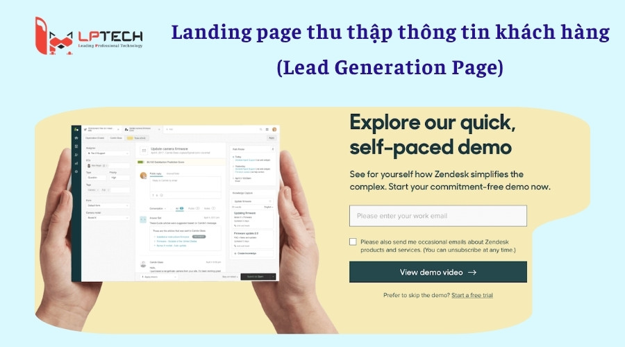 Landing page thu thập thông tin khách hàng (Lead Generation Page)