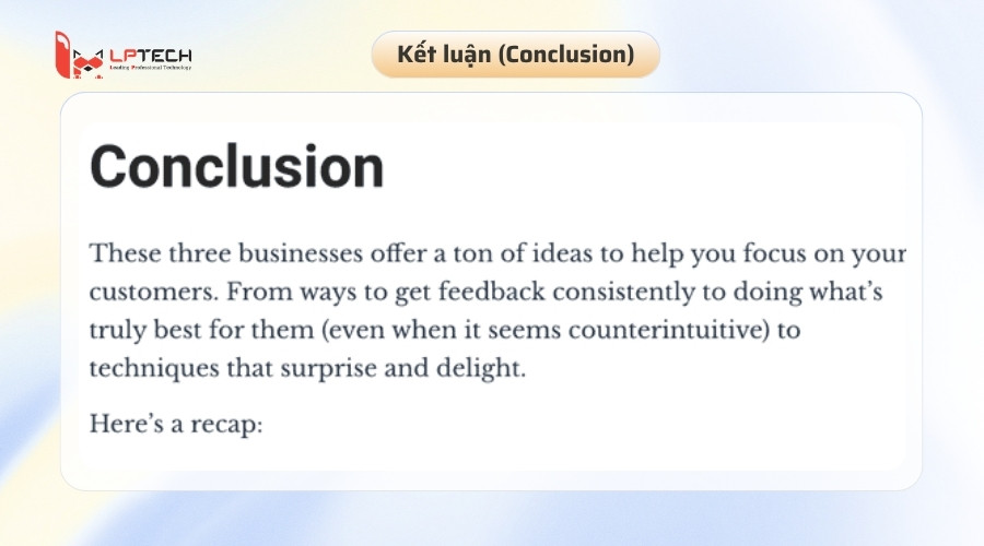 Kết luận (Conclusion)