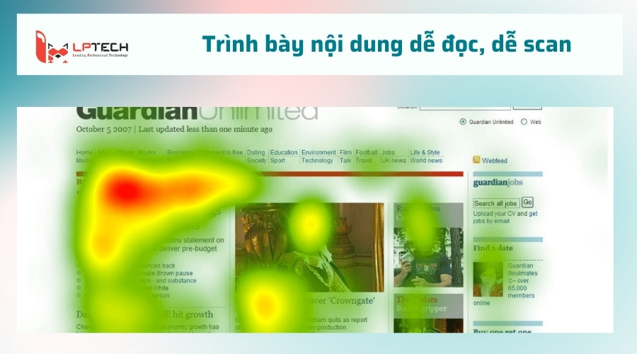 Trình bày nội dung dễ đọc, dễ scan