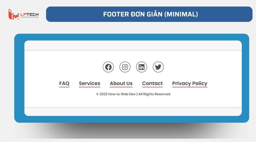Footer đơn giản (Minimal)