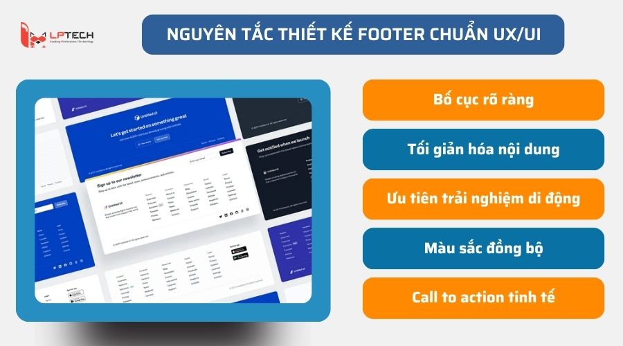 Nguyên tắc thiết kế Footer chuẩn UX/UI