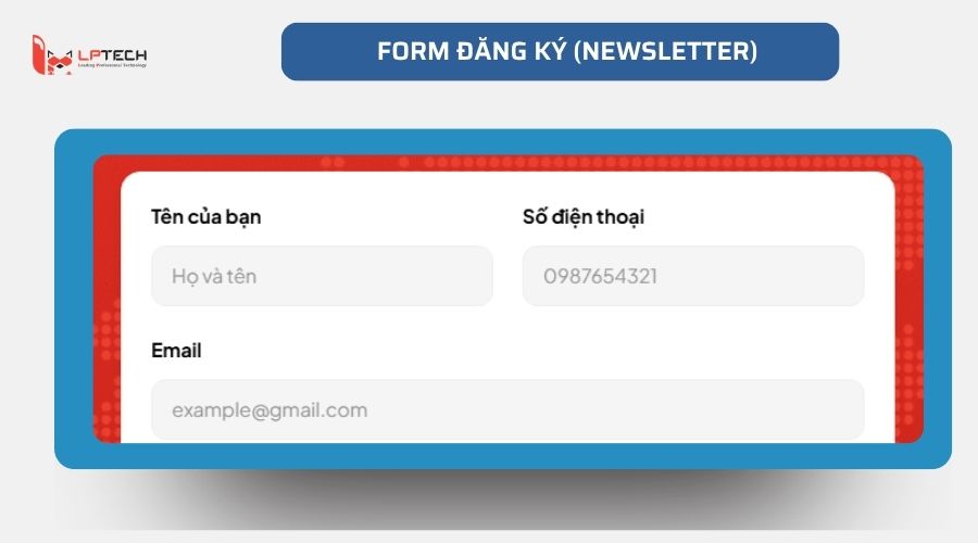 Form đăng ký (Newsletter)